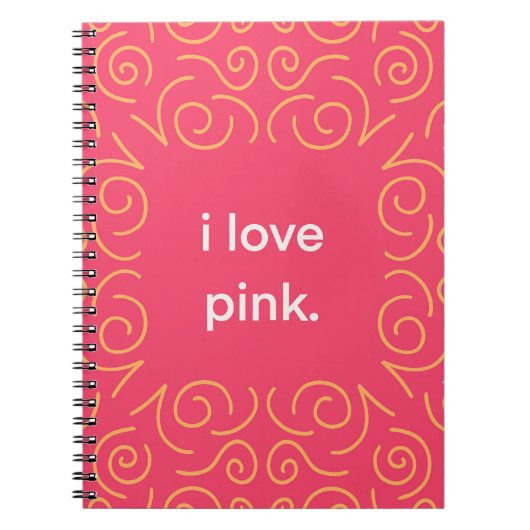 Me encanta la música espresso rosa. notitieboek (Voorkant)