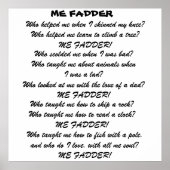 ME FADDER POEM-Poster Poster (Voorkant)