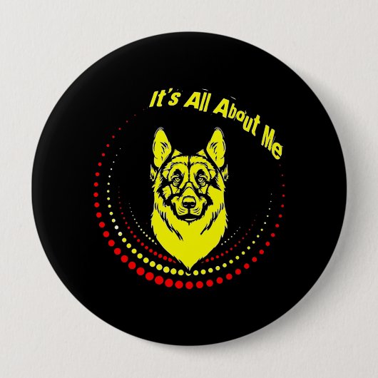 Me German Shepherd Ronde Button 4,0 Cm (Voorkant)