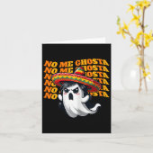 Me Ghosta Funny Mexicaanse Halloween Ghost Vrouwen Kaart (Gele Bloem)
