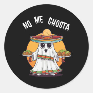 Me Ghosta Grappige Mexicaanse Halloween Ghost Ronde Sticker