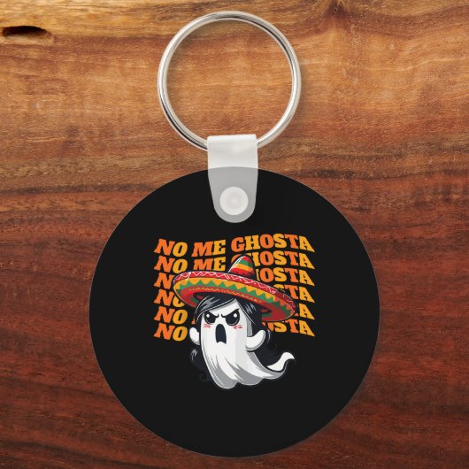 Me Ghosta Grappige Mexicaanse Halloween Ghost Vrou Sleutelhanger (Voorkant)