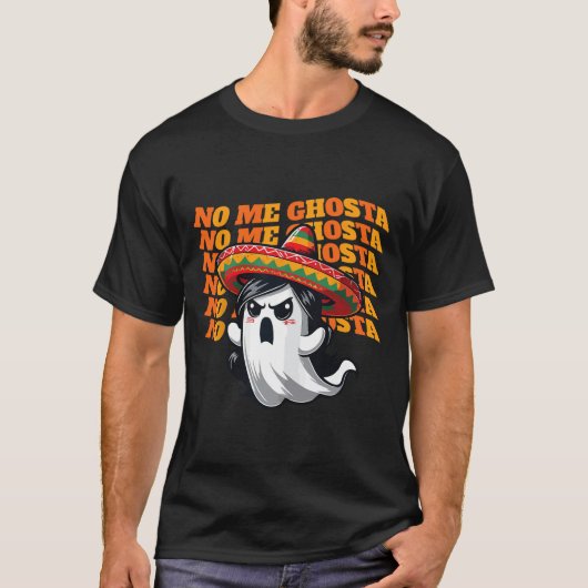 Me Ghosta Grappige Mexicaanse Halloween Ghost Vrou T-shirt (Voorkant)