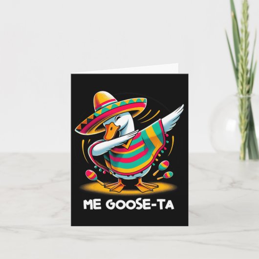 Me Goose Ta Cinco de Mayo Grappig Spaans Mexicaans Kaart (Voorkant)