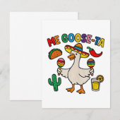 Me Goose-Ta Funny Mexican Spanish Goose Notitiekaartje (Voorkant / Achterkant)