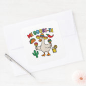 Me Goose-Ta Funny Mexican Spanish Goose Vierkante Sticker (Envelop)