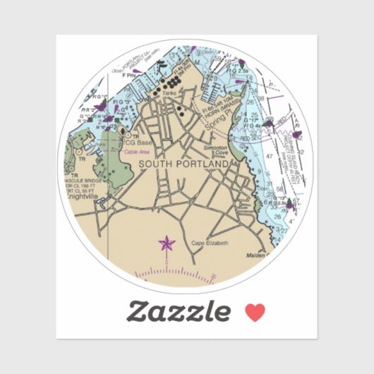 ME - Grafiek South Portland Sticker (Vel)