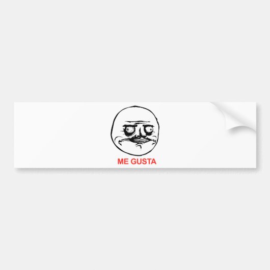 Me Gusta Bumpersticker (Voorkant)