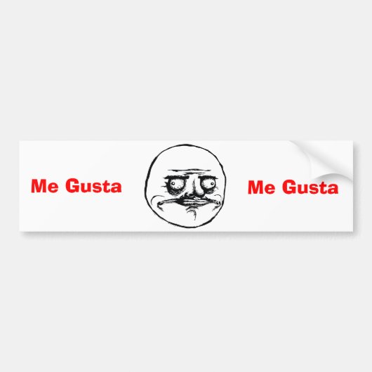 Me Gusta Bumpersticker (Voorkant)