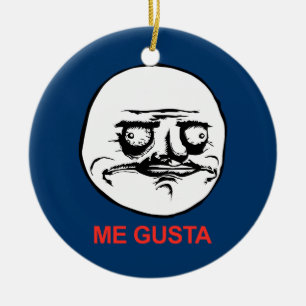 Me Gusta Face Meme Keramisch Ornament