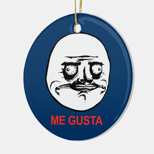Me Gusta Face Meme Keramisch Ornament (Links)