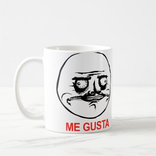 Me Gusta Face Meme Koffiemok (Links)
