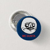 Me Gusta Face Meme Ronde Button 3,2 Cm (Voorkant /achterkant)