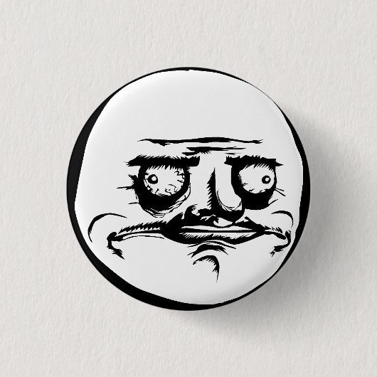 Me Gusta Face Meme Ronde Button 3,2 Cm (Voorkant)
