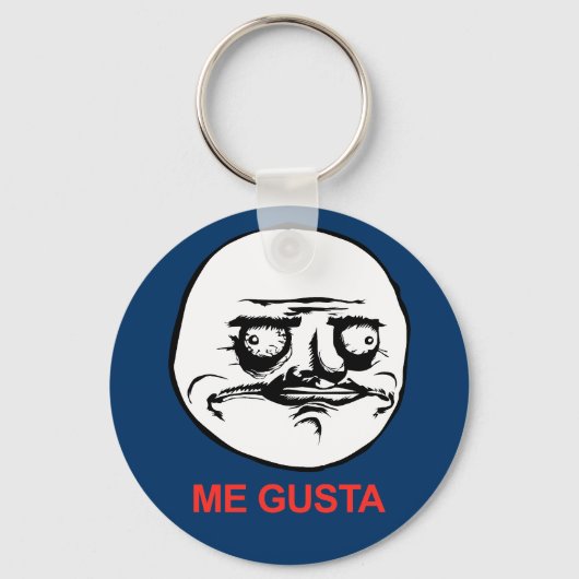 Me Gusta Face Meme Sleutelhanger (Voorkant)