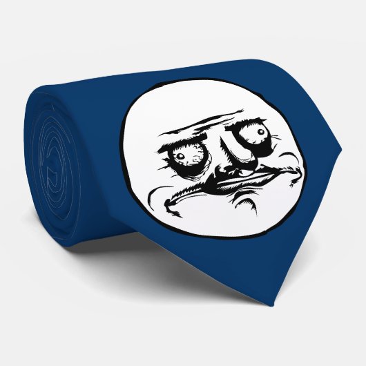 Me Gusta Face Meme Stropdas (Opgerold)