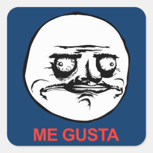 Me Gusta Face Meme Vierkante Sticker