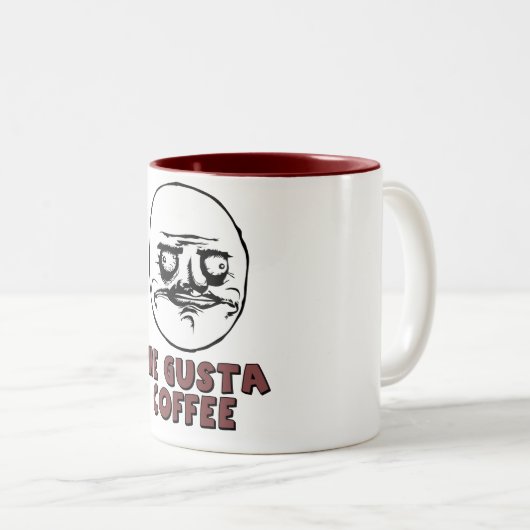 Me Gusta Meme Coffe Mug Tweekleurige Koffiemok (Voorkant rechts)