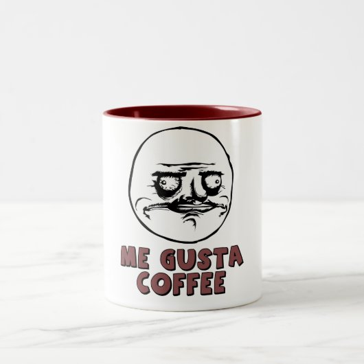 Me Gusta Meme Coffe Mug Tweekleurige Koffiemok (Center)