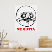 Me Gusta (tekst) Poster (Keuken)