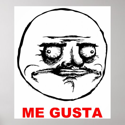 Me Gusta (tekst) Poster (Voorkant)