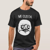 ME GUSTA (ZWART) T-SHIRT (Voorkant)