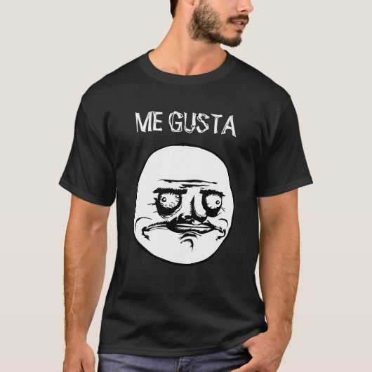 ME GUSTA (ZWART) T-SHIRT (Voorkant)