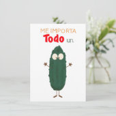 Me importa todo un pepino tarjeta (Staand voorkant)