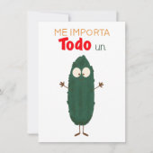 Me importa todo un pepino tarjeta (Voorkant)