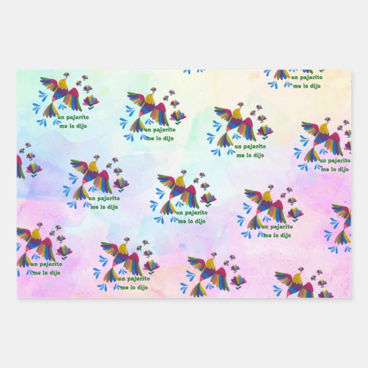 'Me lo dijo un pajarito' – Arte Mexicano Inpakpapier Vel (Voorkant)