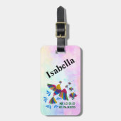 'Me lo dijo un pajarito' - Arte popular mexicano"  Bagagelabel (Voorkant verticaal)