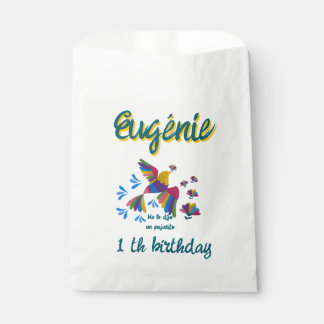 "Me lo dijo un pajarito" Editable Arte Mexicano Bedankzakje