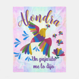 'Me lo dijo un pajarito' personalizable nombre Fleece Deken