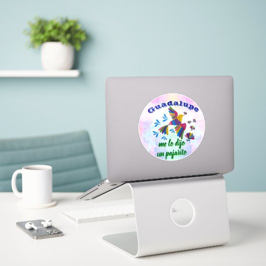 "Me lo dijo un pajarito" personalizable Sticker (Laptop op bureau)