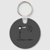 Me Looking For Motivation Funny Stickman Figures  Sleutelhanger (Voorkant)