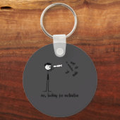 Me Looking For Motivation Funny Stickman Figures Sleutelhanger (Voorkant)