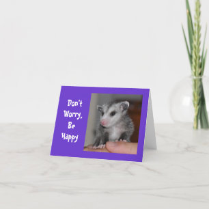 Me maak niet is ongerust, Gelukkig - Notecard Kaart