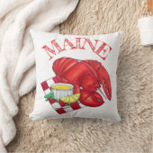 ME Maine Lobster Shack Seafood Dinner Red Gingham Kussen (Deken)