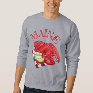 ME Maine Lobster Shack Seafood Dinner Red Gingham Trui