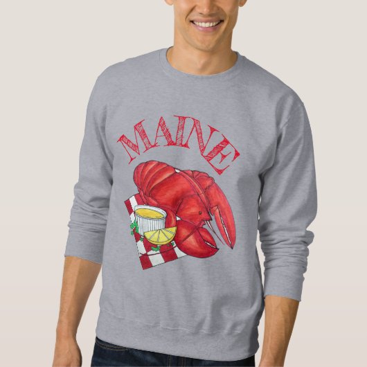 ME Maine Lobster Shack Seafood Dinner Red Gingham Trui (Voorkant)