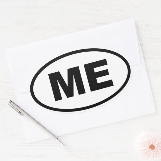ME Maine Ovale Sticker (Envelop)