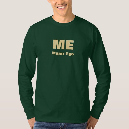 ME / Major Ego Mannen Logo Dr. Green Lange Mouw T-shirt (Voorkant)