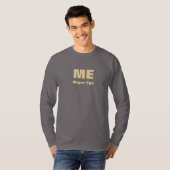 ME / Major Ego Mannen Logo Grey Lange Mouw T-shirt (Voorkant volledig)