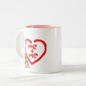 Me + mij tweekleurige koffiemok (Voorkant links)
