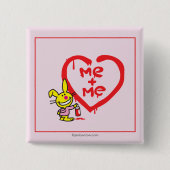 Me + mij vierkante button 5,1 cm (Voorkant)