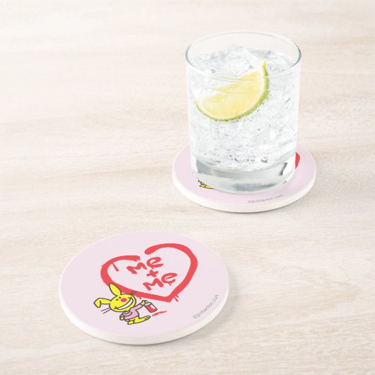 Me + mij zandsteen onderzetter (Zijkant)