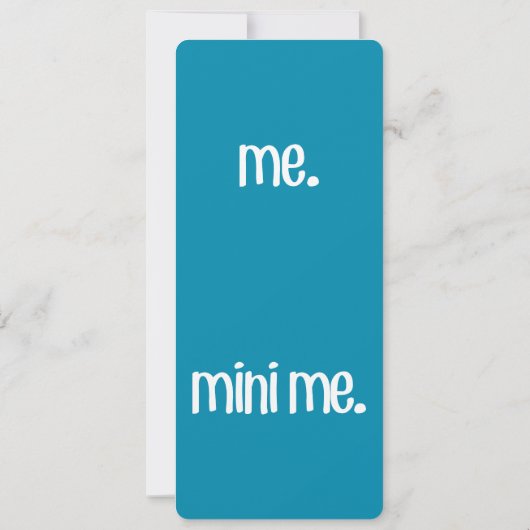 Me & Mini Me Kaart (Achterkant)