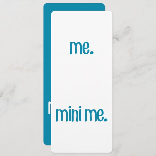 Me & Mini Me Kaart (Voorkant / Achterkant)