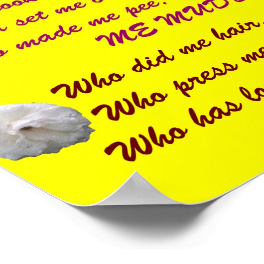 ME MUDDER gedicht poster (Hoek)