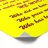 ME MUDDER gedicht poster (Hoek)